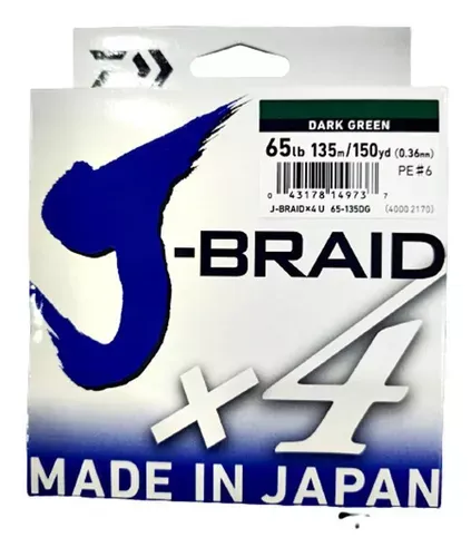 Daiwa J Braid 300m/330yd MultiColor X4