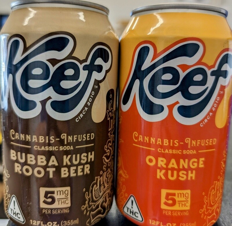 Keef 5MG/ 10MG Delta 9 Sodas, FLAVOR: ROOT BEER