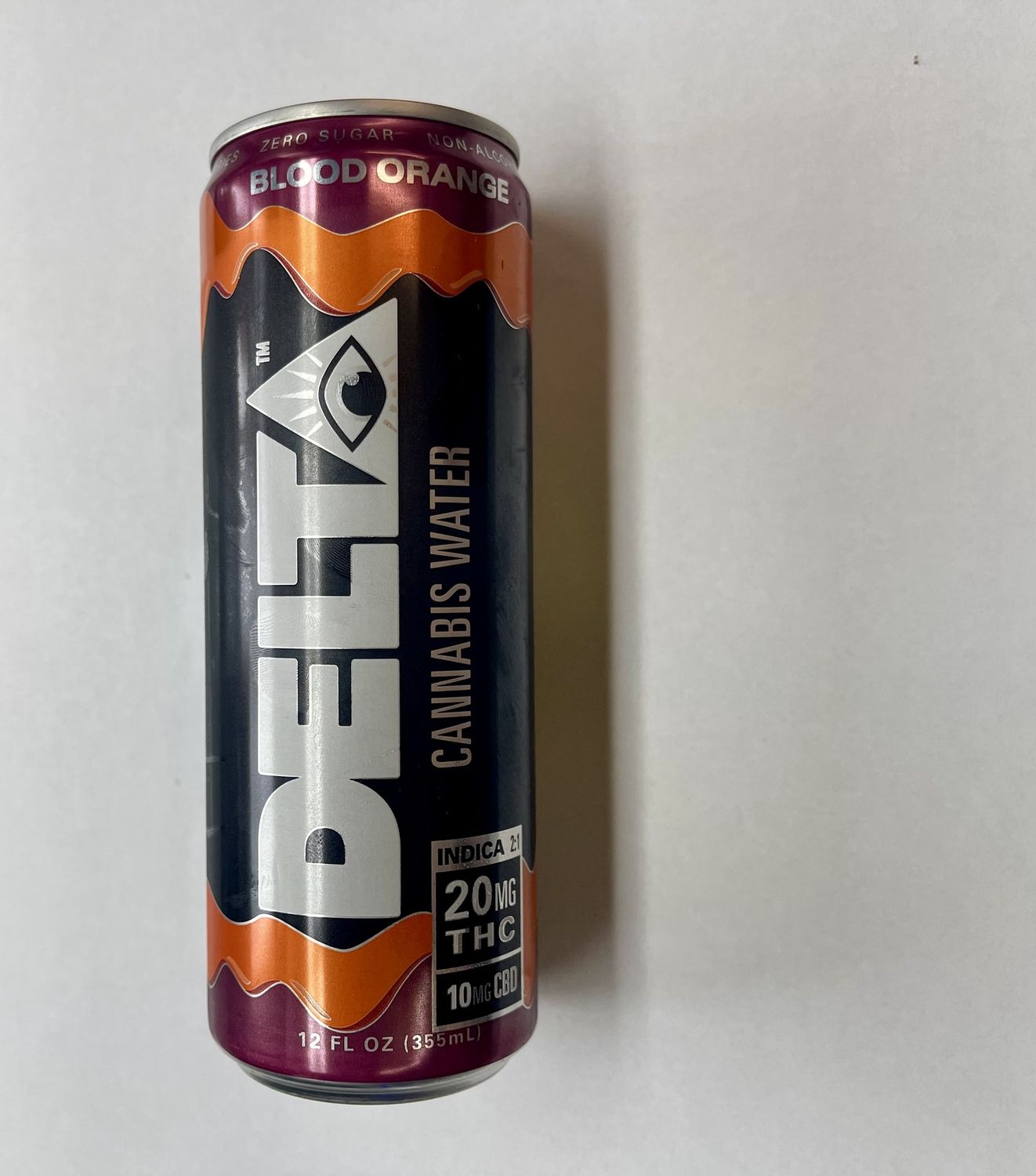 DELTA CANNABIS WATER 20MG, FLAVOR: BLOOD ORANGE
