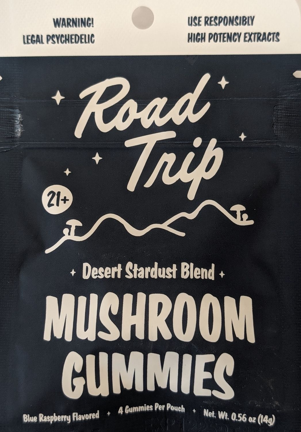 ROAD TRIP MUSHROOM GUMMIES, FLAVOR: BLUE RASPBERRY
