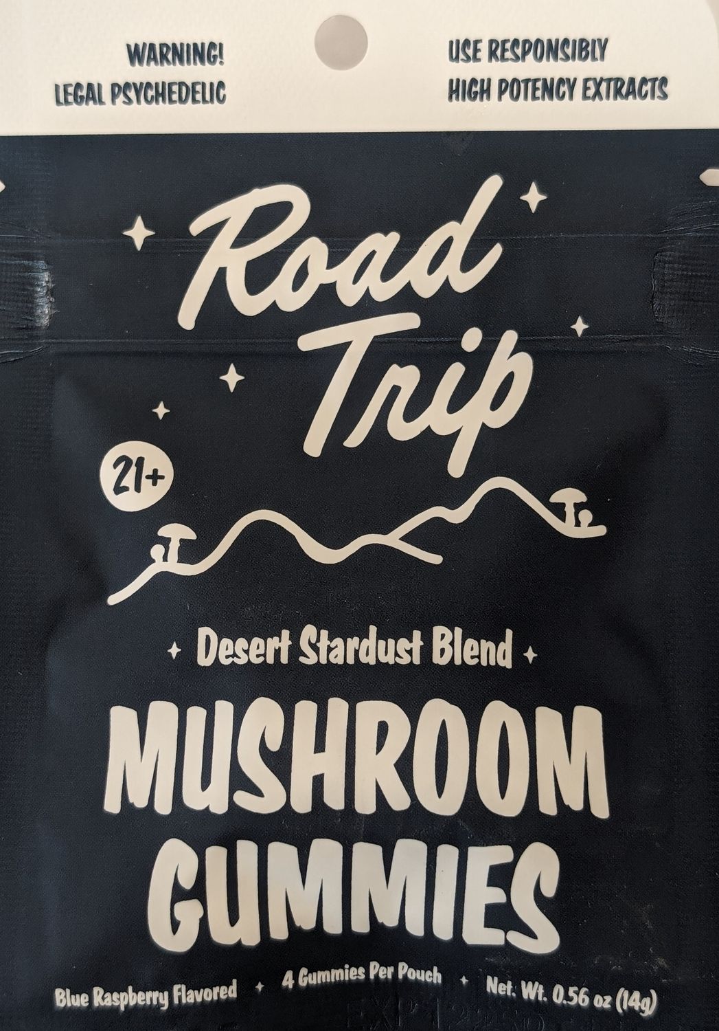 ROAD TRIP MUSHROOM GUMMIES, FLAVOR: BLUE RASPBERRY
