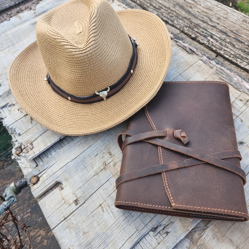 Leather Journal w/removable lined Notebook