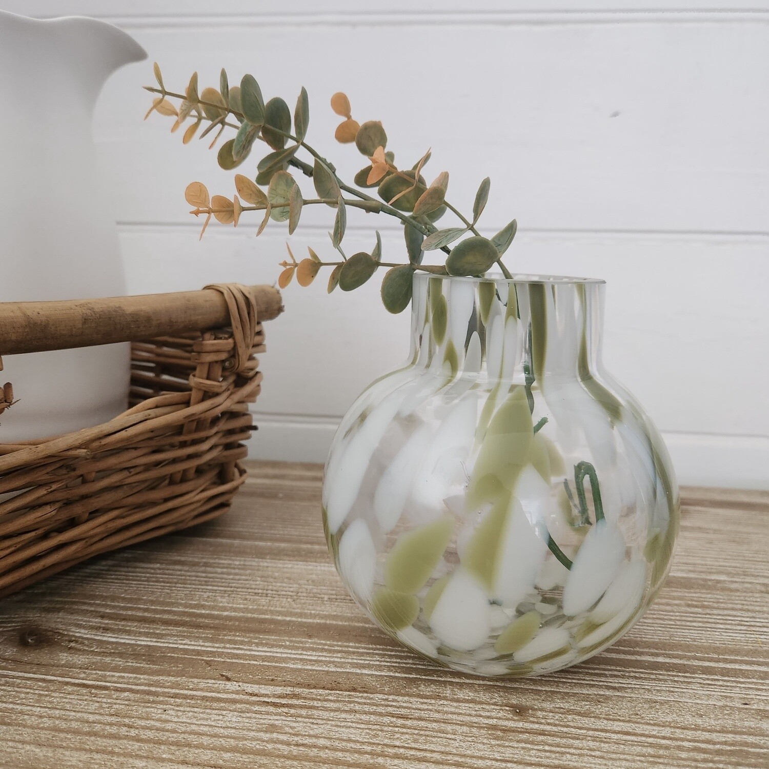 The Cassidy Moss Green Glass Vase