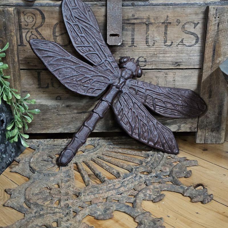 Cast Iron Dragonfly Large Paver/Wall Art