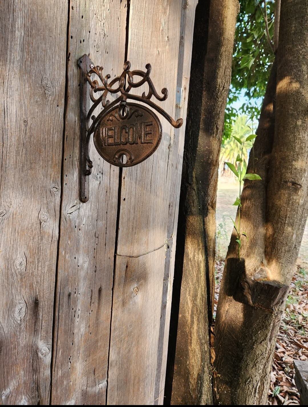 Cast Iron Welcome/Goodbye Double Sided Sign
