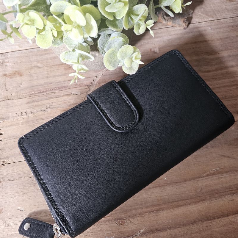 The Hannah Ladies Black Leather Wallet