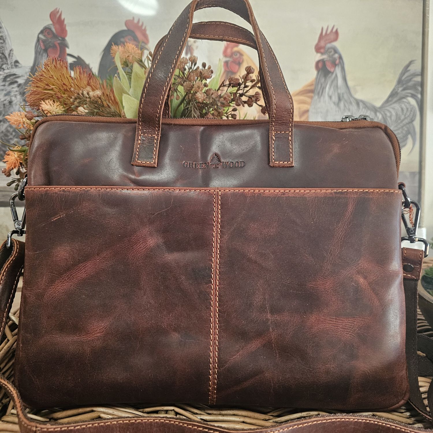 The Charlie Laptop Bag, Colour: Sorghum, Size: 15/16 Inch