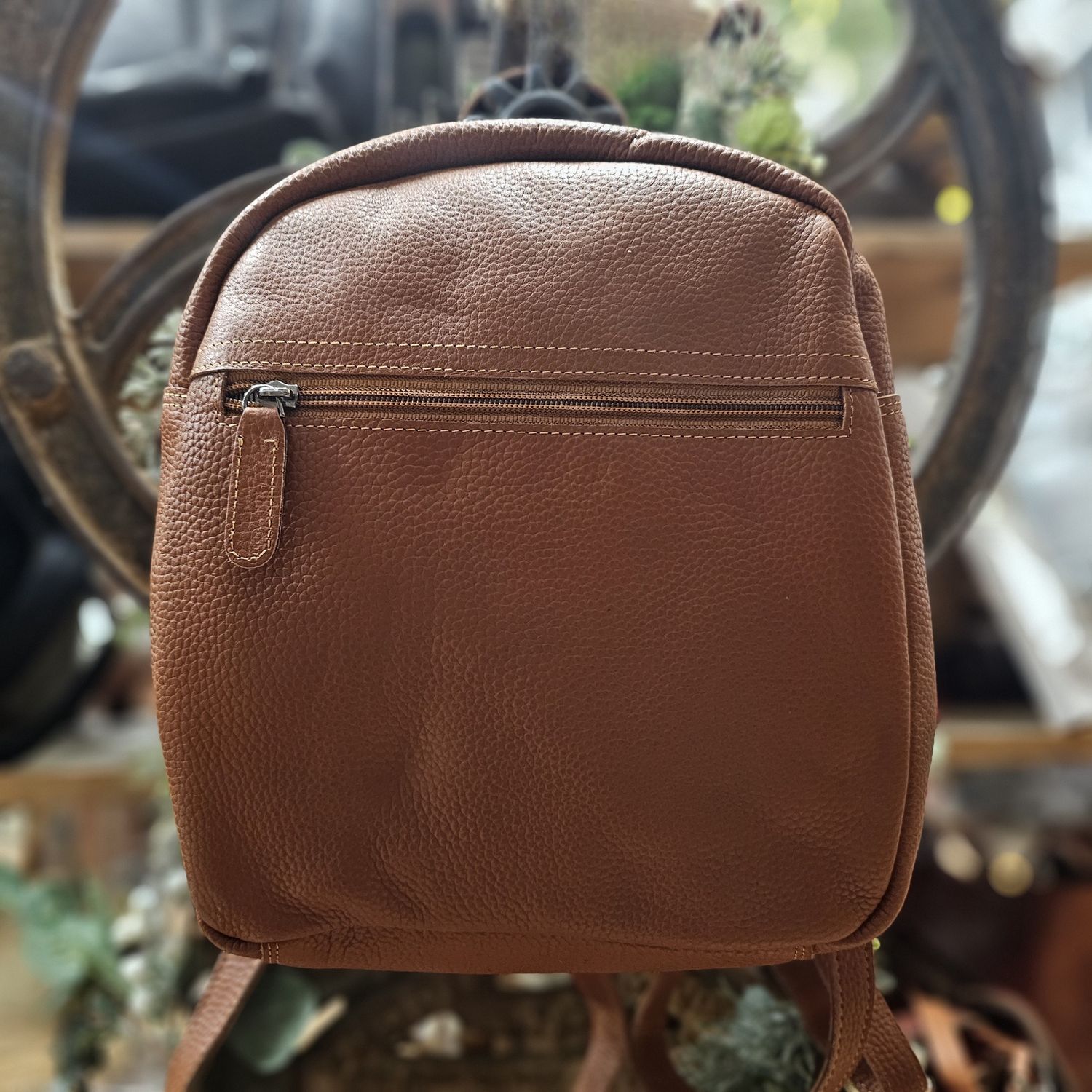 The Sarah Leather Backpack Tan