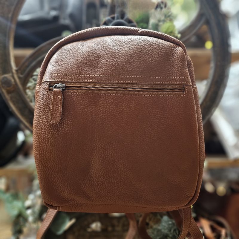 The Sarah Leather Backpack Tan