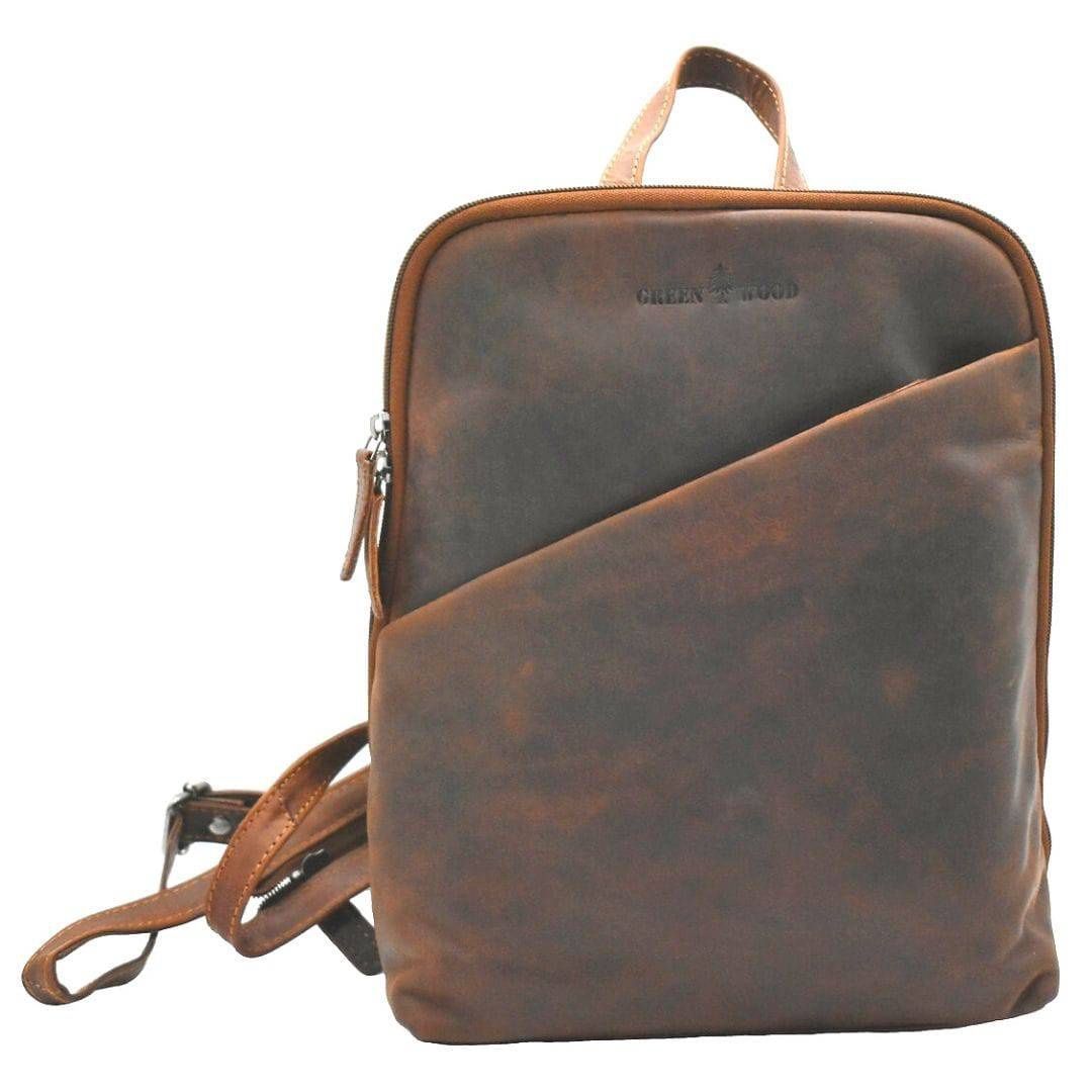 The Nikita Leather Backpack Shoulder Bag, Colour: Sorghum