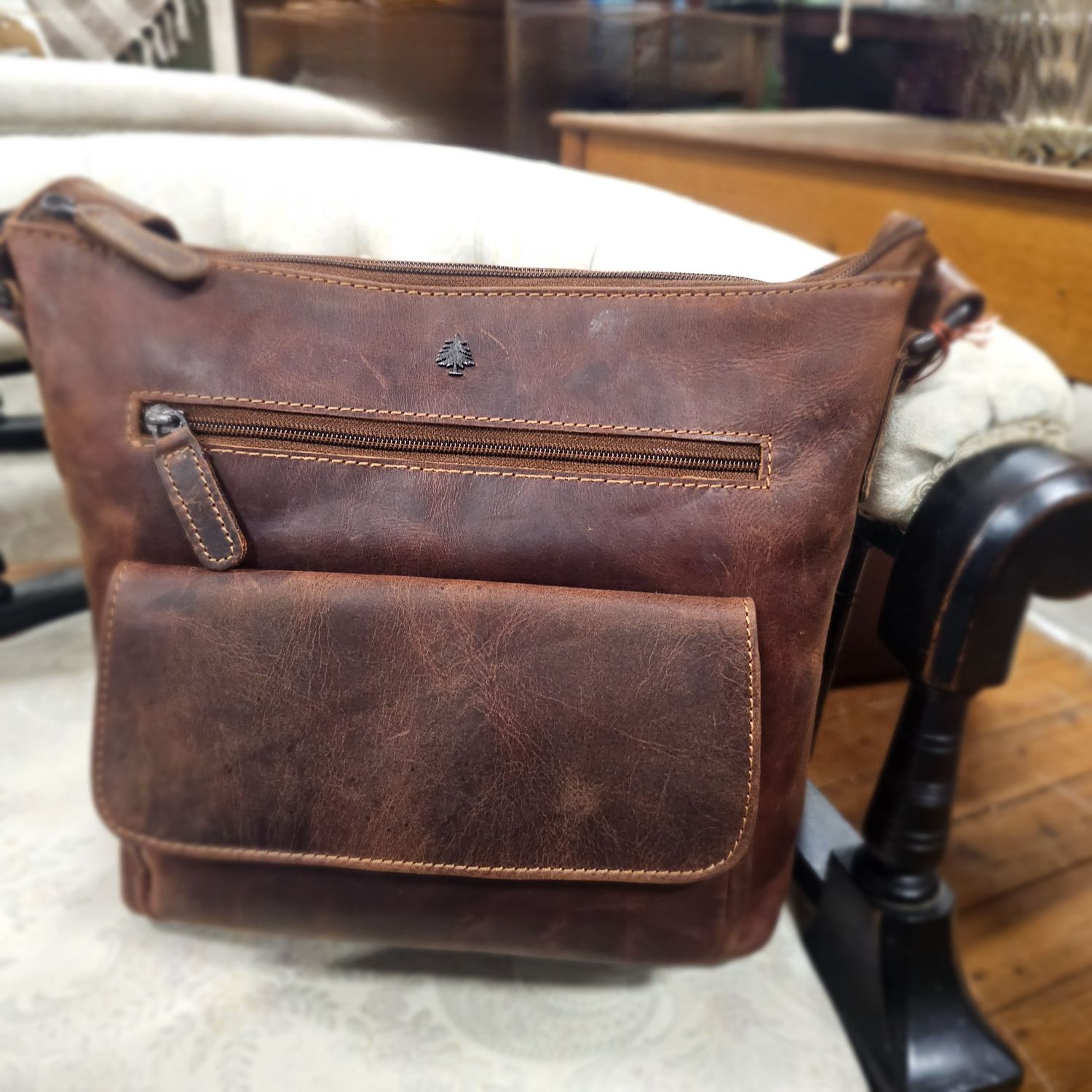 The Juliette Leather Shoulder Bag, Colour: Sorghum