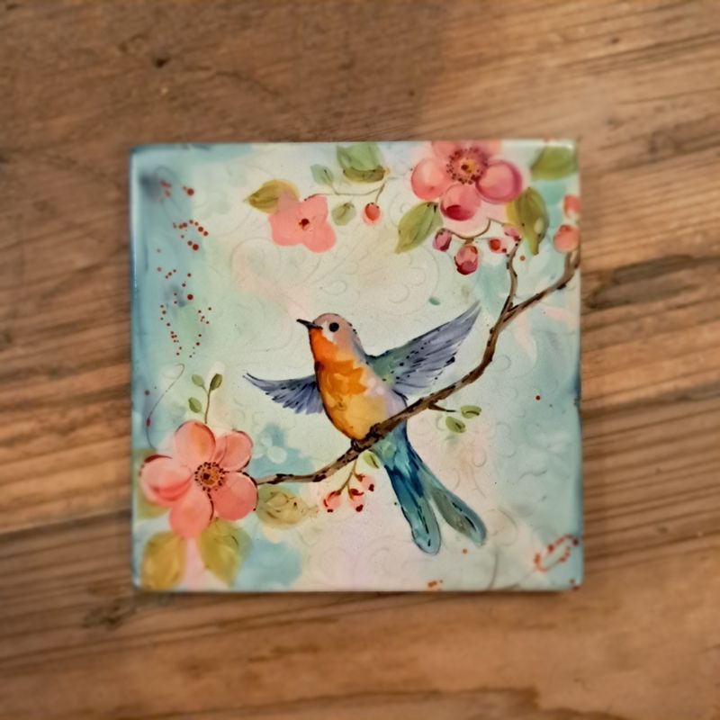 Birds Amongst the Blossom S/4 Coasters