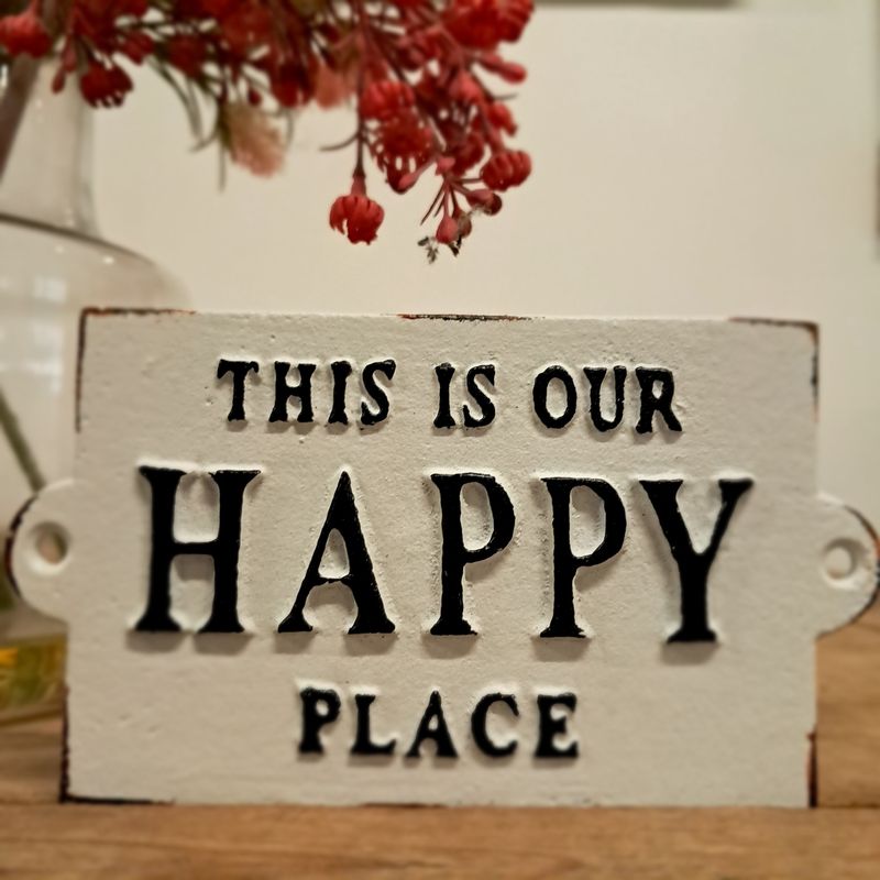 This Is Our Happy Place Cast Iron Sign