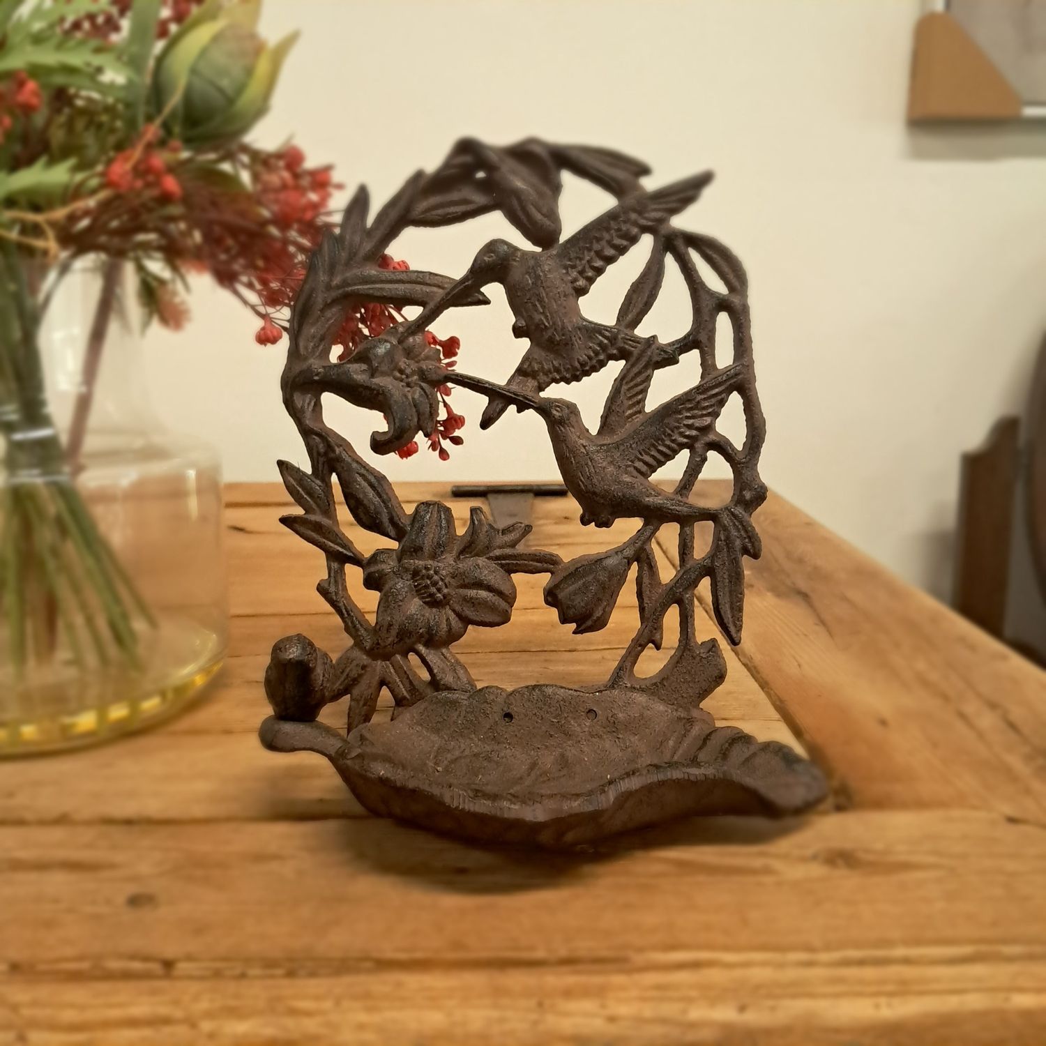 Cast Iron Wall Mounted Bird Bath
