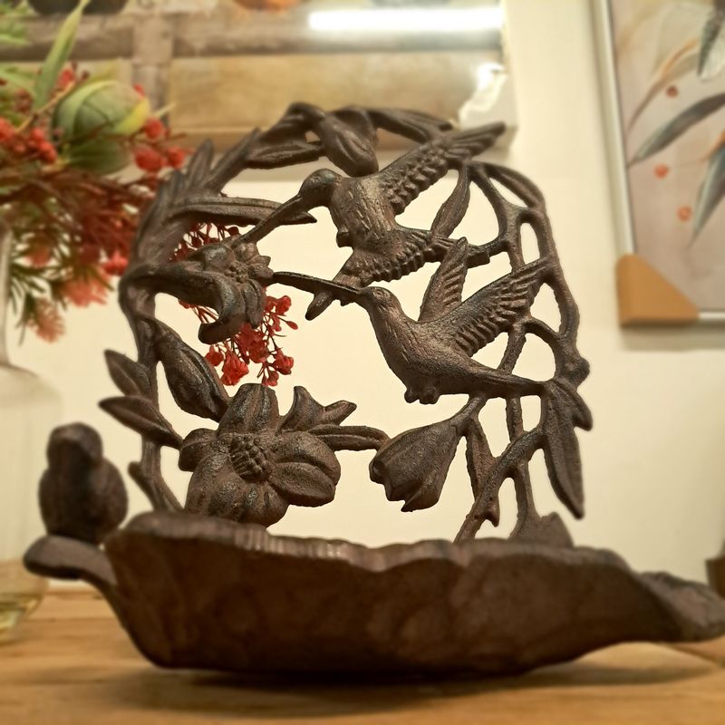 Cast Iron Wall Mounted Bird Bath