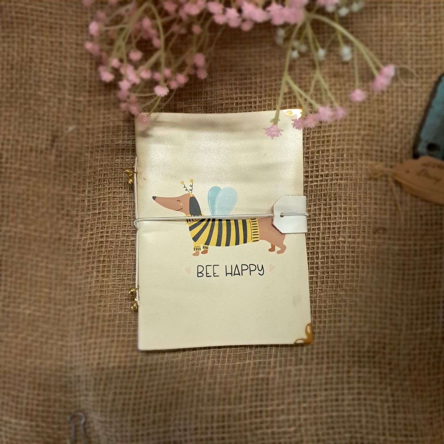 Medium Leather Journal, Type: Bee Dachshund