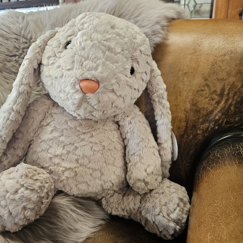 Ella Plush Large Bunny Rabbit - Coffee
