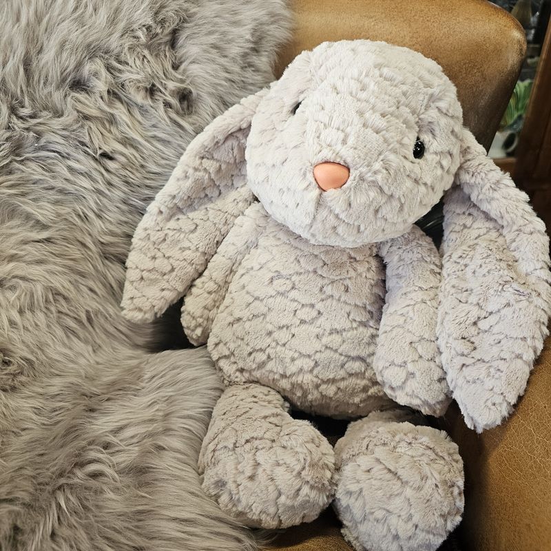 Ella Plush Large Bunny Rabbit - Coffee