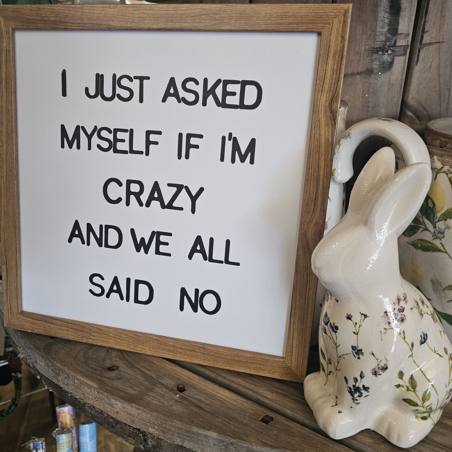 I Just Asked Myself Framed Print