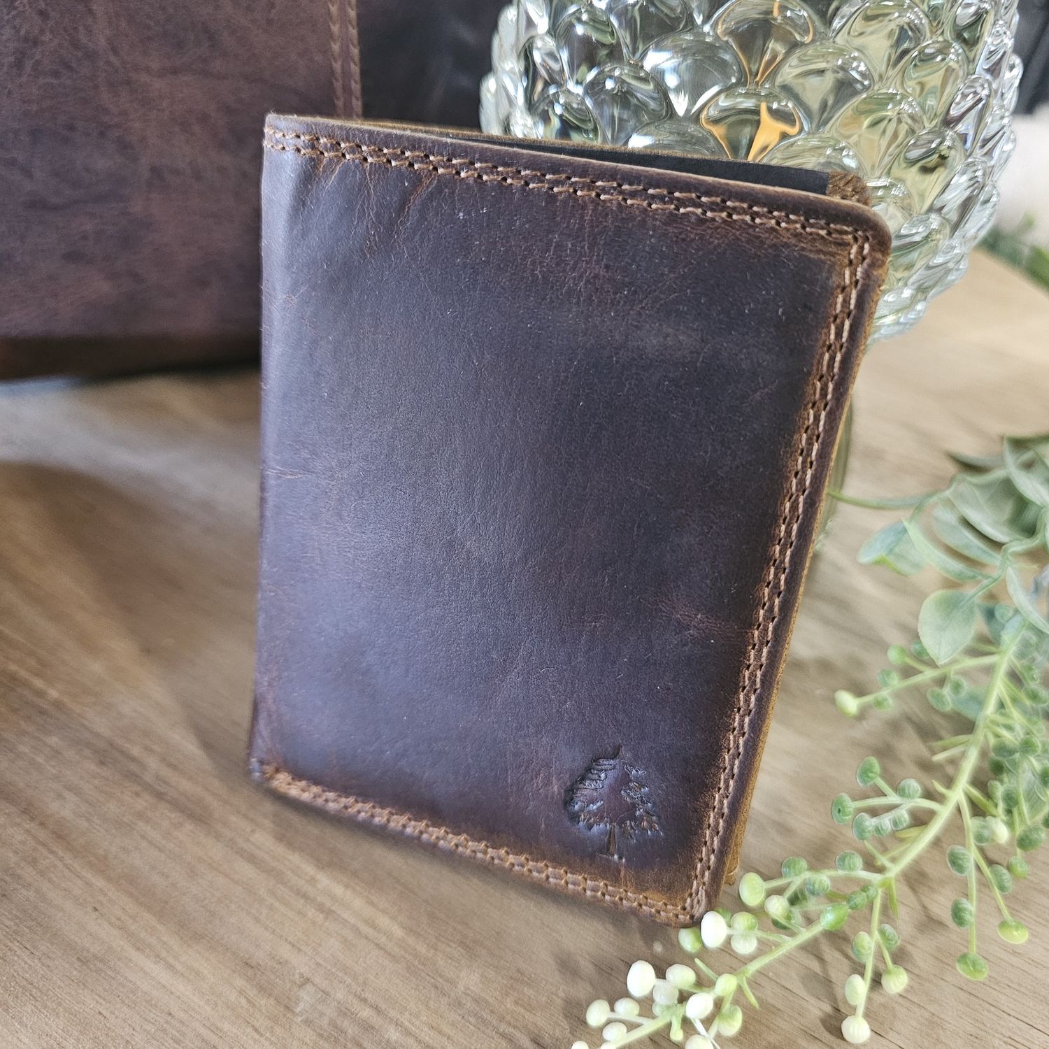 The Clint Brazilian Leather Wallet - Portrait, Colour: Sorghum