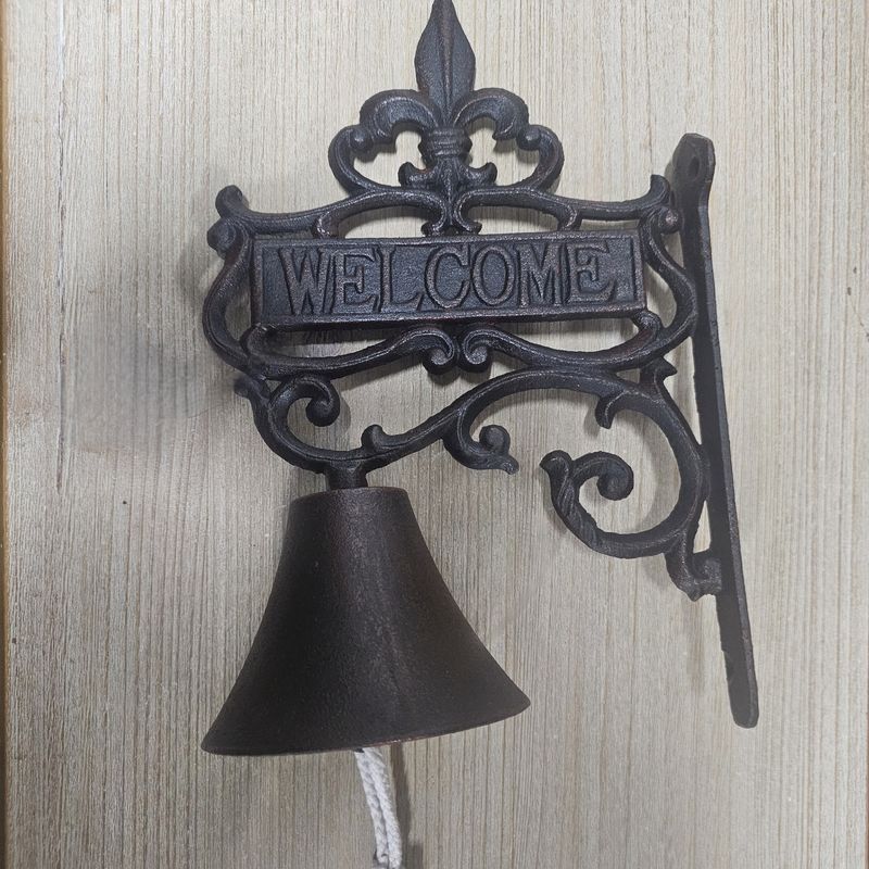 Cast Iron Lacework Welcome Doorbell