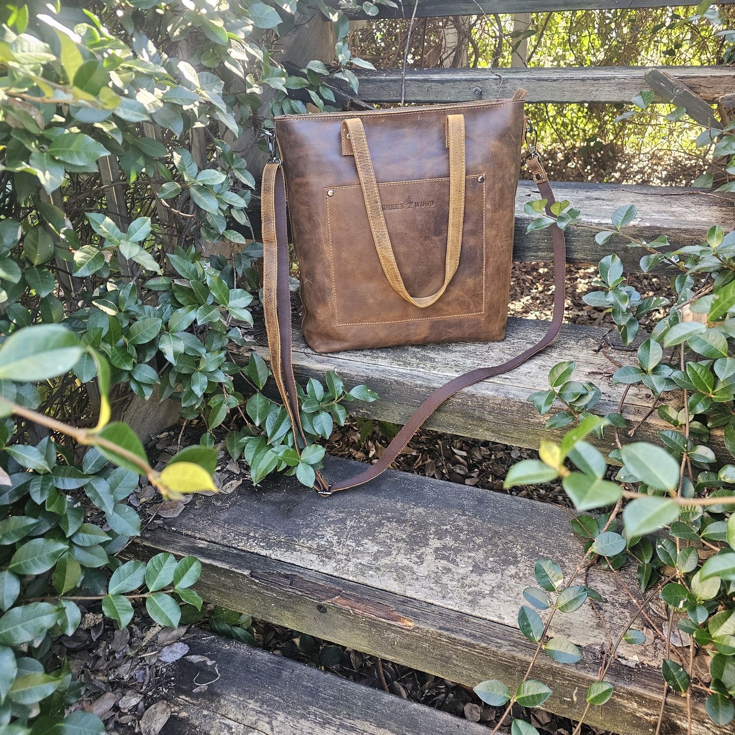 The Ava Leather Shoulder Bag &amp; Tote, Colour: Earth