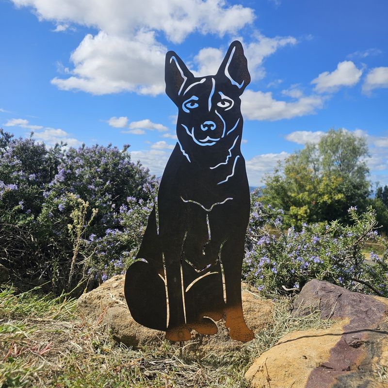 Boots the Blue Heeler Cattle Dog Australian Metal Art