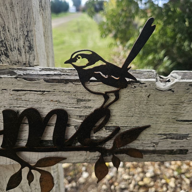 Welcome Wren Metal Art Australian Made