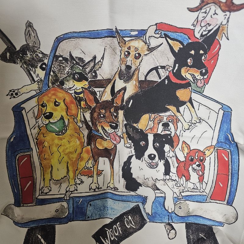Road Trip Dog Breeds Cotton Tea Towel Australian