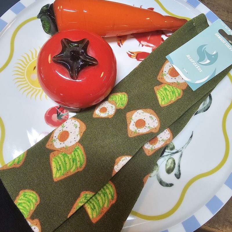 Avo on Toast Bamboo Socks (women 5-12/mens 6-11)