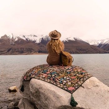 Wandering Folk Throws &amp; Picnic Rugs