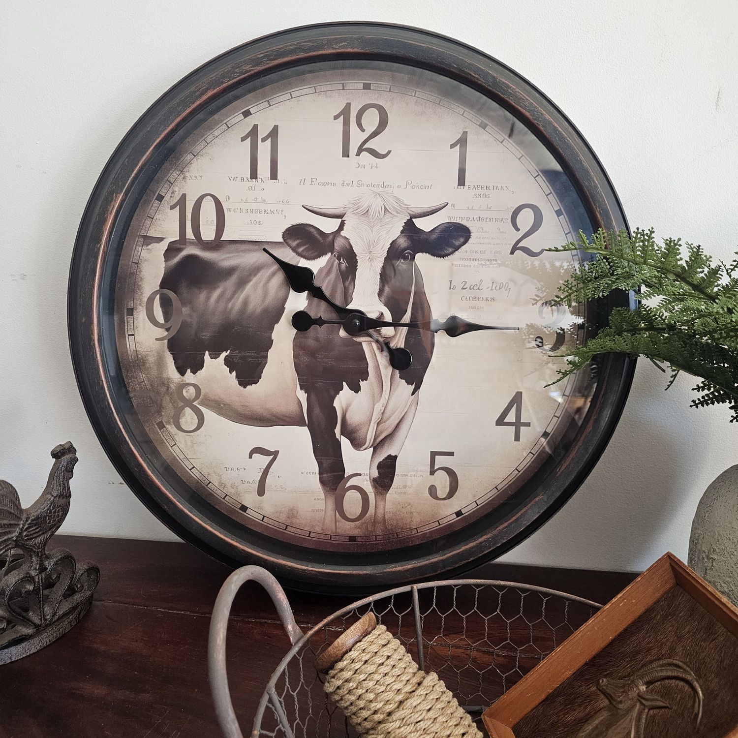 Holstein Friesian Cow Wall Clock 50cm