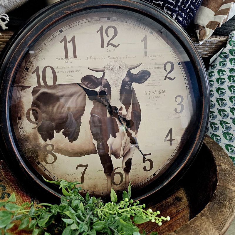 Holstein Friesian Cow Wall Clock 50cm