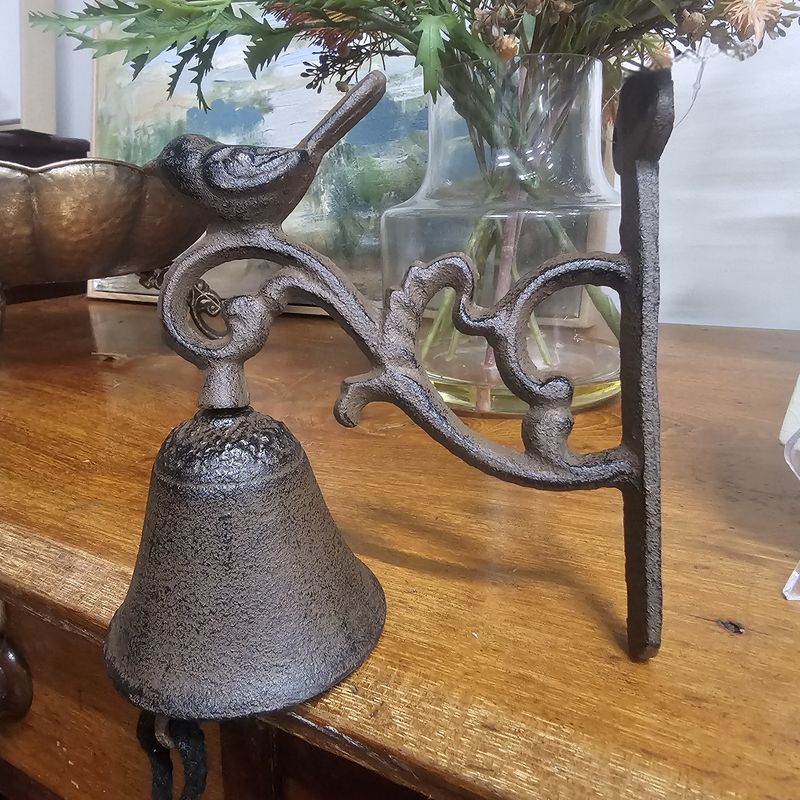 Little Bird On Lacework Cast Iron Doorbell