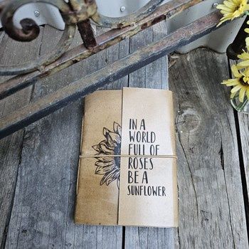 Be a Sunflower Leather Journal