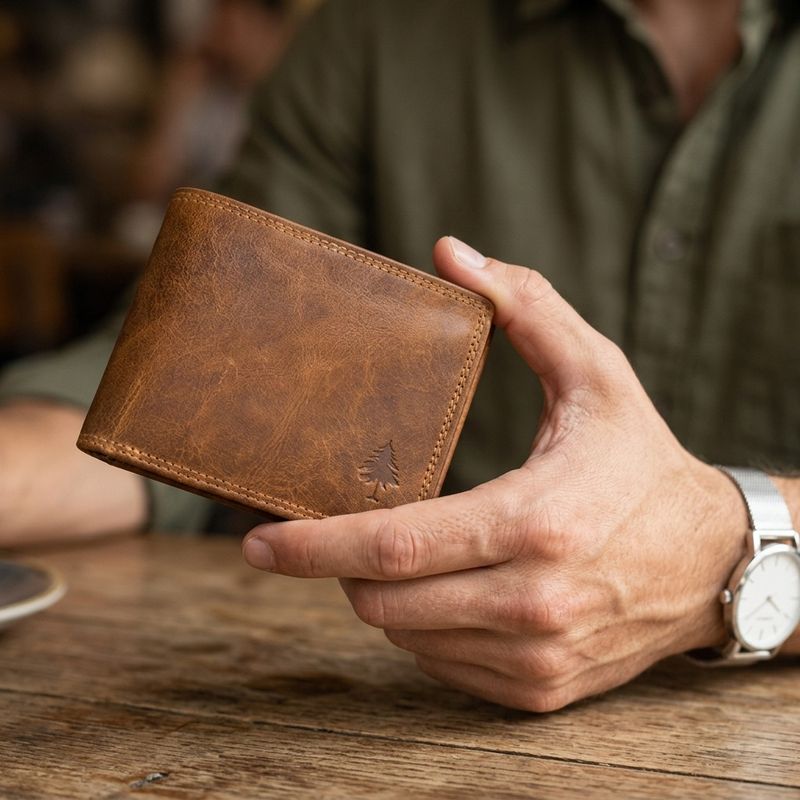 The Liam Leather Wallet - Landscape