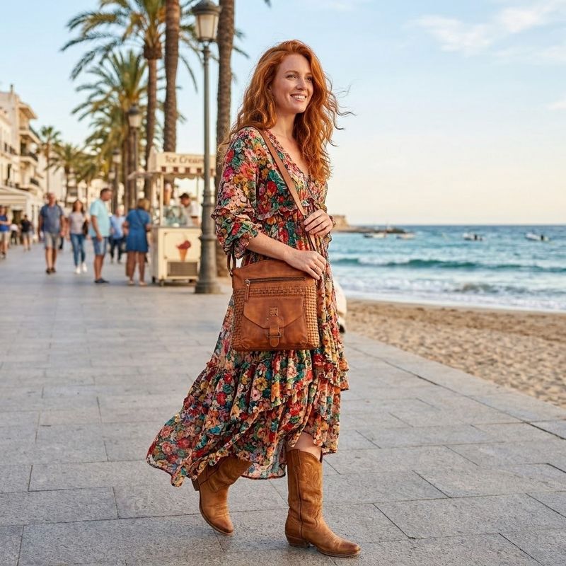 The Olivia Leather Woven Shoulder Bag