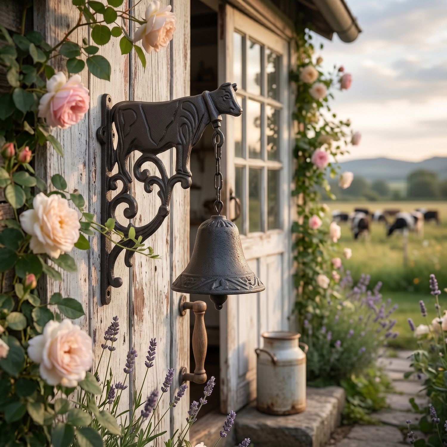Cast Iron Milking Cow Doorbell