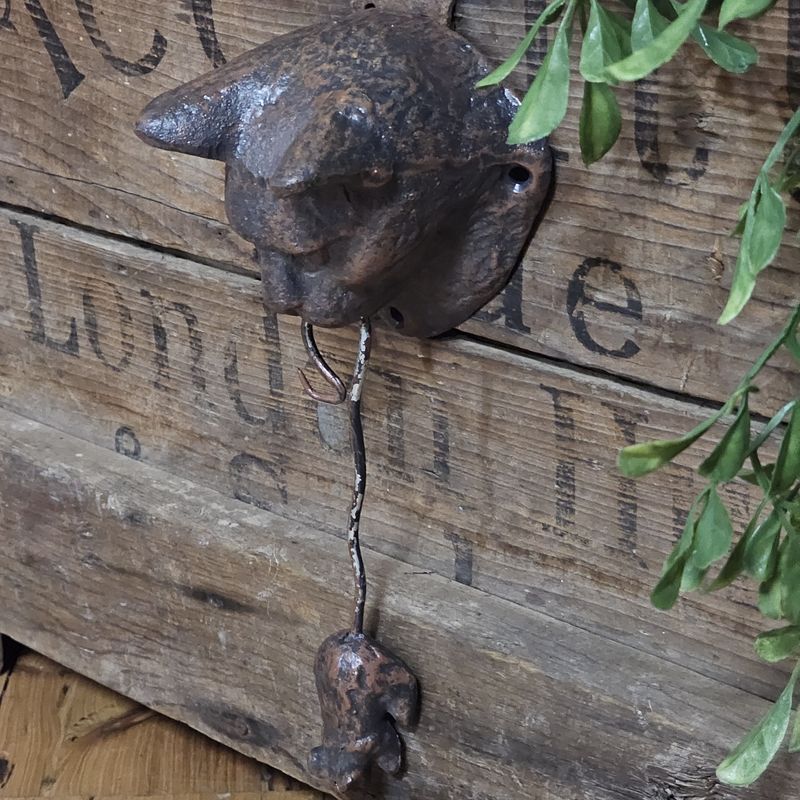 Cat and Mouse door knocker Cast Iron