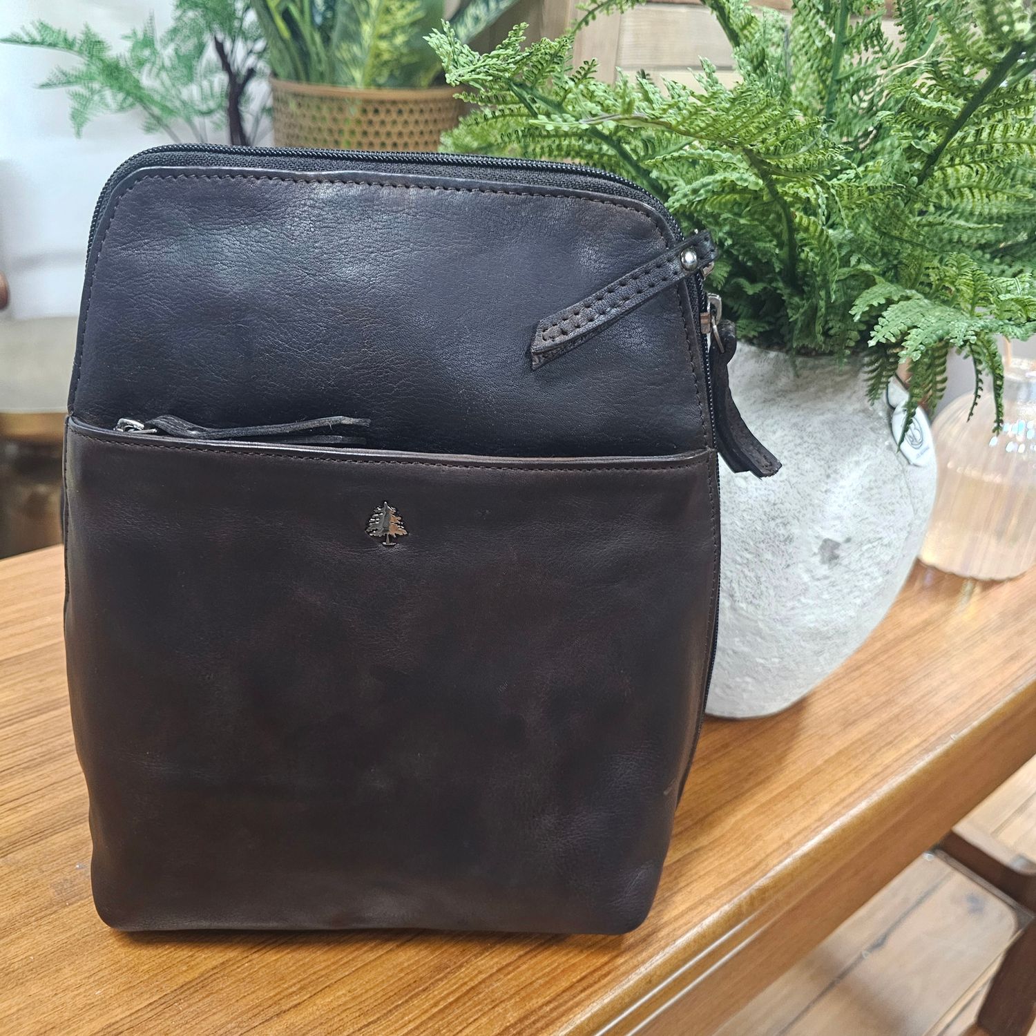 The Monica Brazilian Leather Backpack, Colour: Mocha