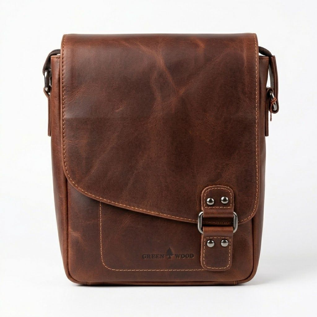 The Kent Leather Messenger Bag, Colour: Sorghum