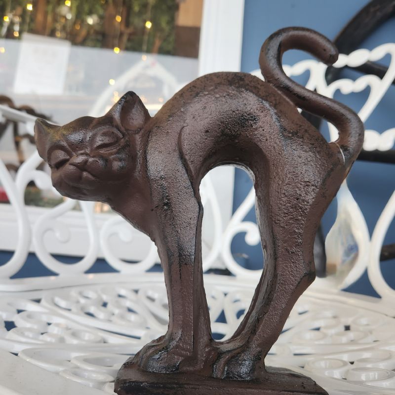 Aubrey the Cast Iron Cat Door Stop