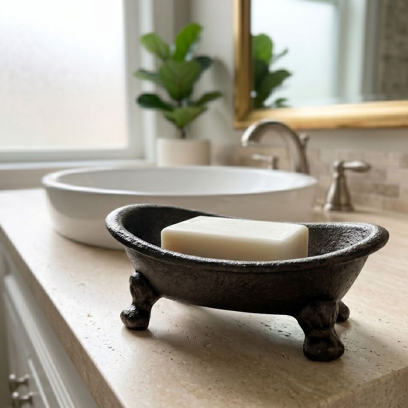 Freestanding Cast Iron Bath Soap Holder
