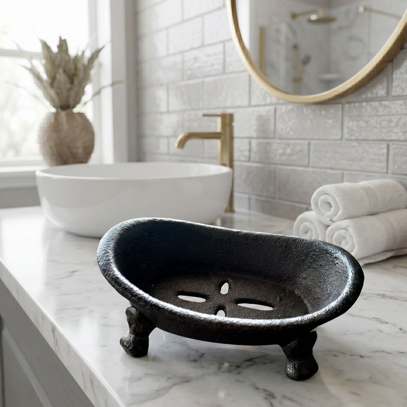 Freestanding Cast Iron Bath Soap Holder