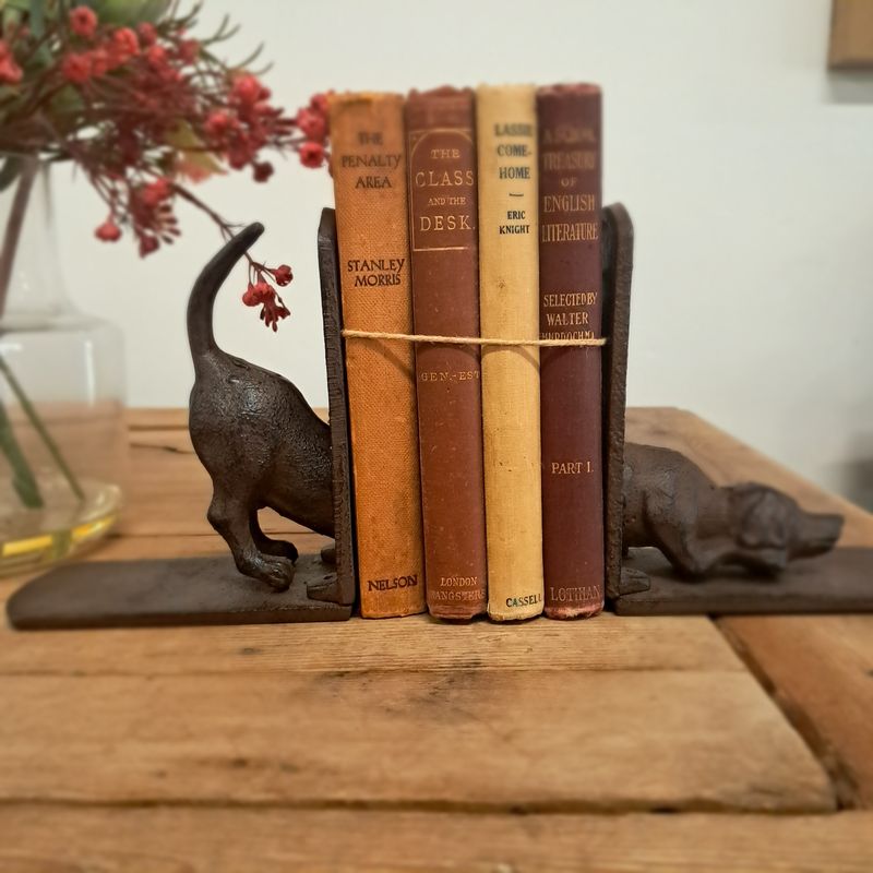 Dachshund Dog Cast Iron Book Ends