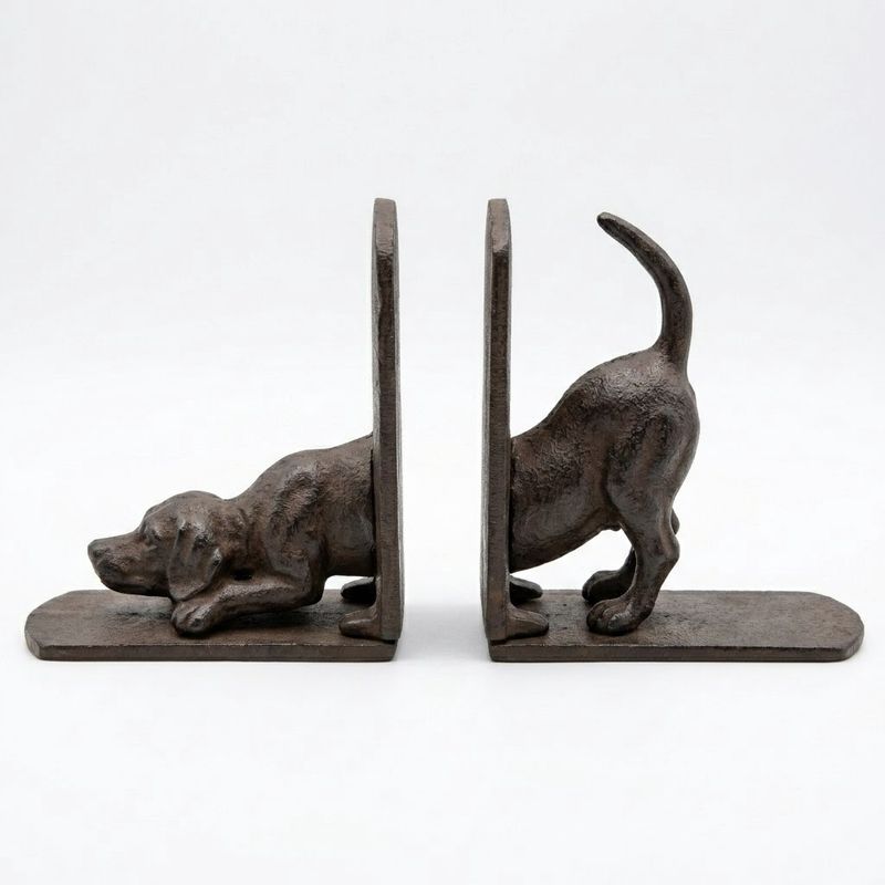 Dachshund Dog Cast Iron Book Ends