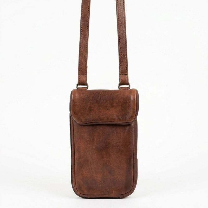 The Karnie Leather Cross Body Mobile Phone Bag