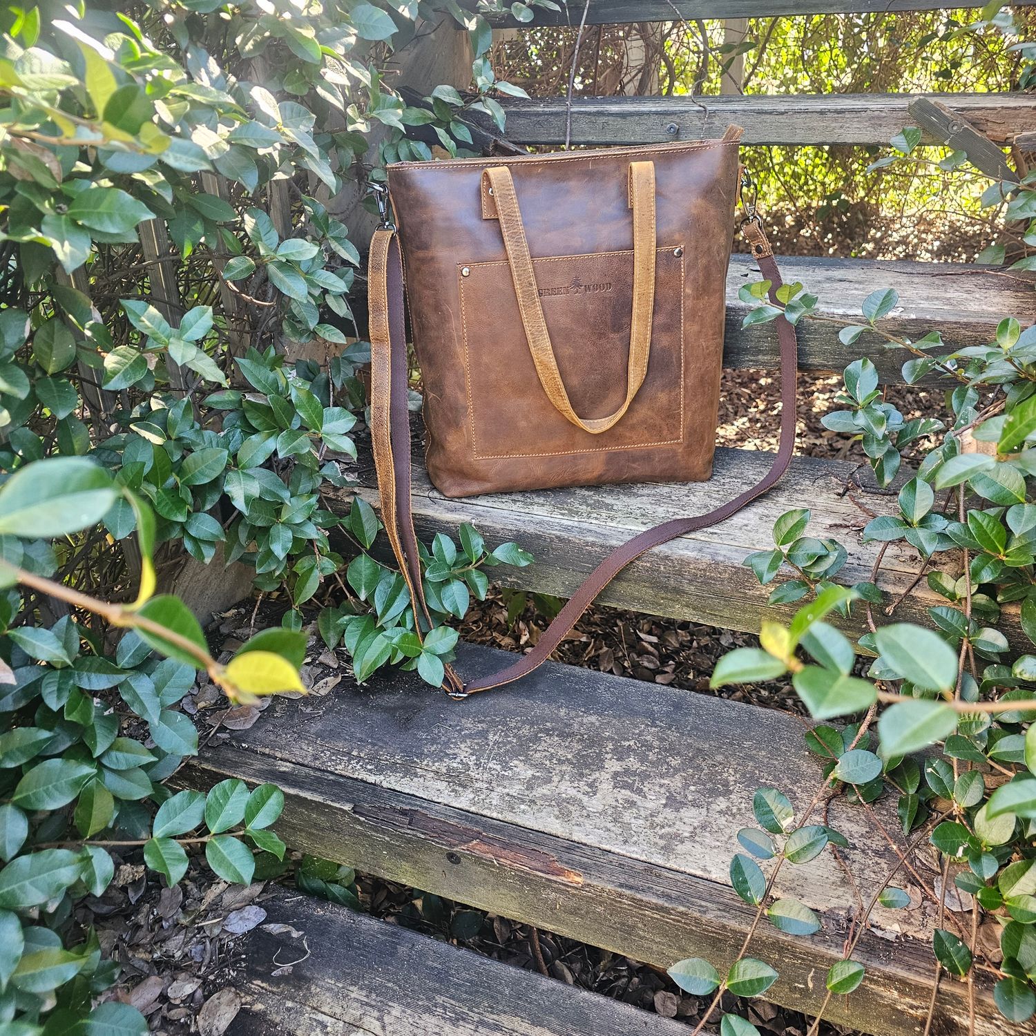 The Ava Leather Shoulder Bag &amp; Tote, Colour: Earth