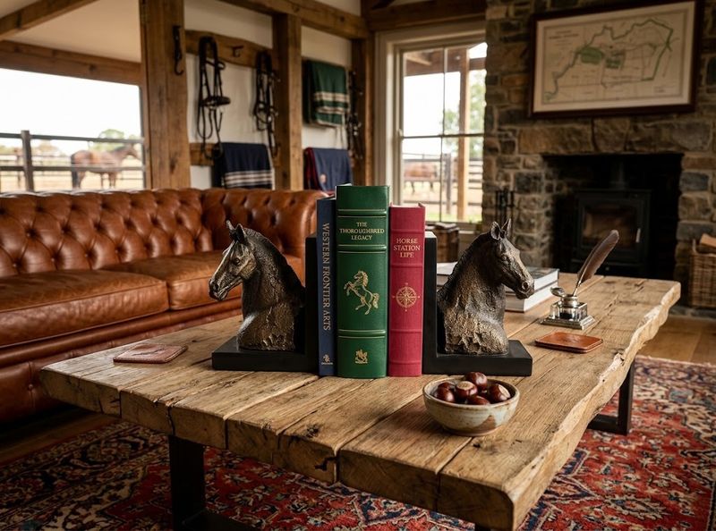 Aged Bronze look Horse Bookends