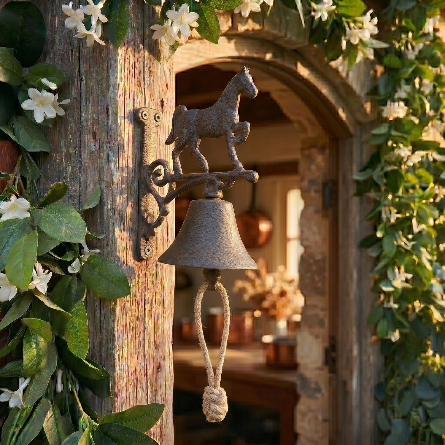 Prancing Horse Cast Iron Doorbell